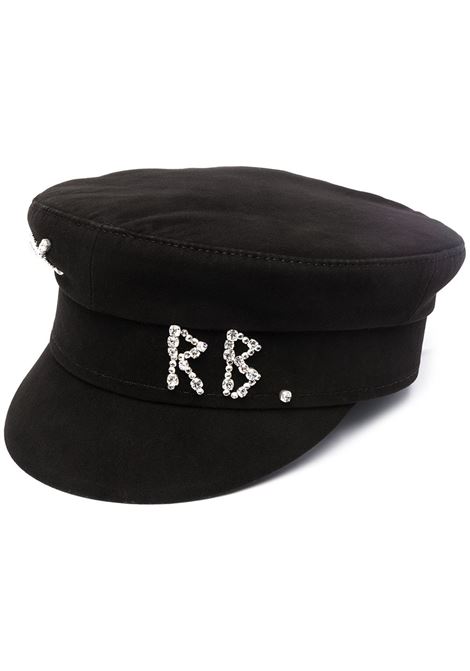 Black baker boy cap - women